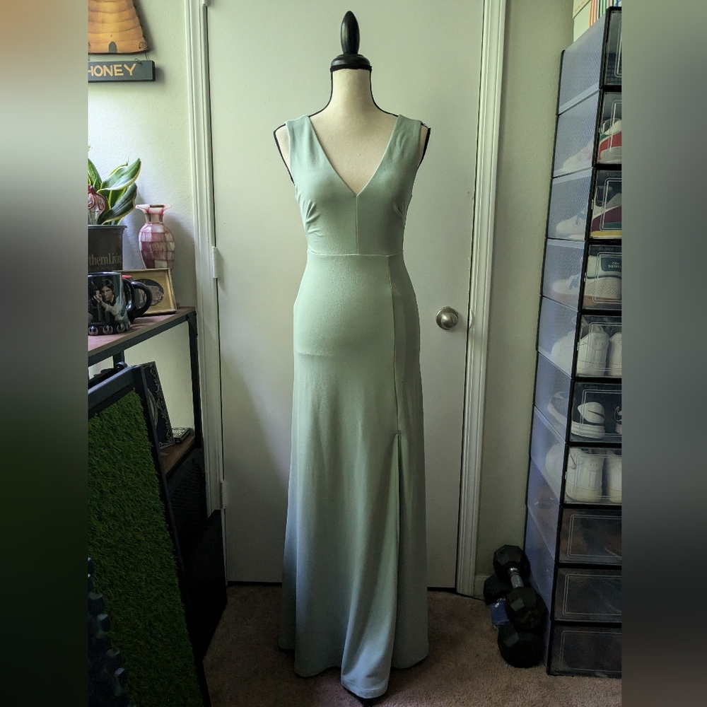 Birdy Grey, sage bridesmaid dress
